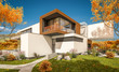 © korisbo - 3d rendering of modern house by the river
