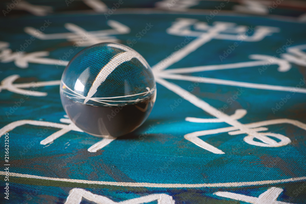 Compass Orb Find your way through life: crystal orb on a vegvisir, a viking compass ...
