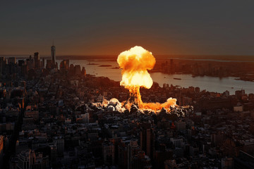 Poster - Nuclear explosion in the city.