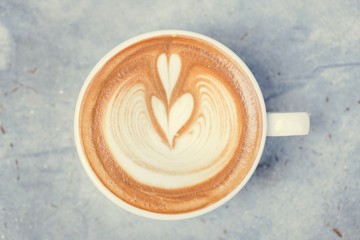 Wall Mural - Aerial view of latte art