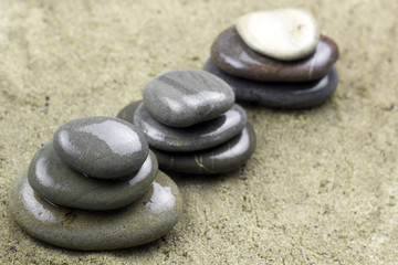 stone row on a sand