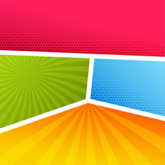 Poster - empty comic book page template