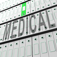 Wall Mural - Big Data Medical Health Database 3d Rendering