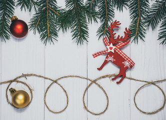 Wall Mural - Traditional background for a festive Christmas card