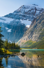 Wall Mural - Mount Edith Cavell from Lakeside, Rocky Mountains Canada