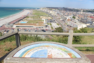 Ville de Dieppe, plage de normandie, france