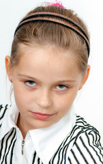 portrait of a beautiful isolated young girl