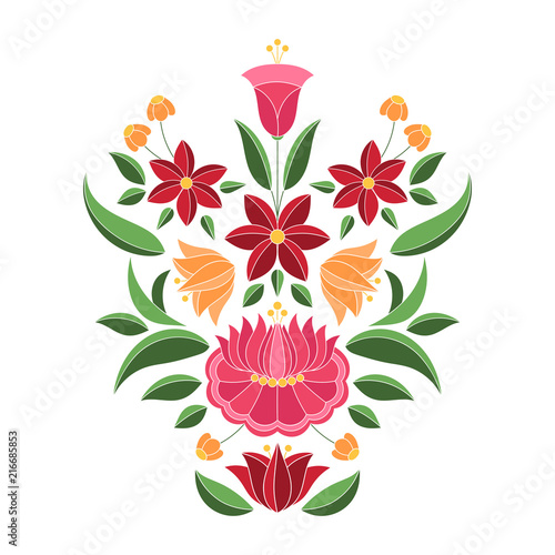 Dekoracja na wymiar  wektor-wegierski-ludowy-wzor-kalocsa-kwiatowy-ornament-etniczny-slowianski-druk-wschodnioeuropejski