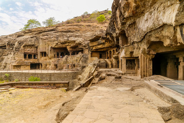 Wall Mural - Facade. Ellora Caves, Aurangabad, Maharashtra, India