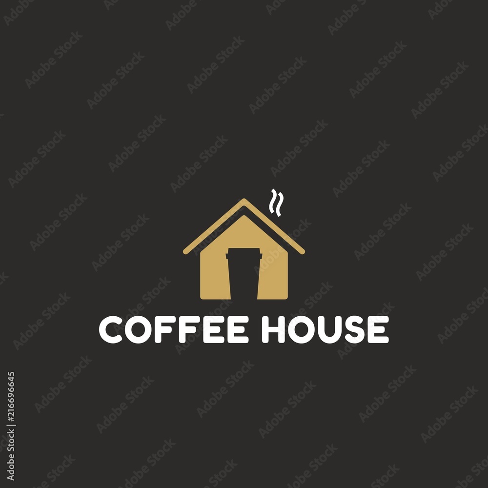 Coffee house logo. Coffee cup emblem, design concept for coffee shop ...