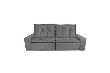 modern grey suede couch sofa  isolated