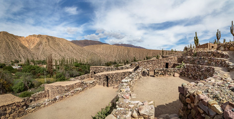 Sticker - Panoramic view of Pucara de Tilcara pre-inca ruins - Tilcara, Jujuy, Argentina