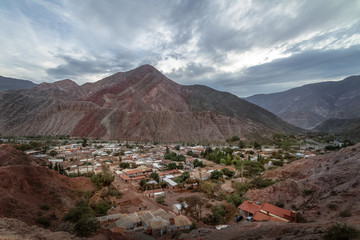 Sticker - Aerial view of Purmamarca town - Purmamarca, Jujuy, Argentina