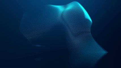 Wall Mural - Abstract vector mesh structure technology background. UHD 4K seamless loop animation video.