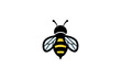 Creative Geometric Bee Logo Design Illustration