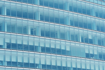 glass windows of modern office building