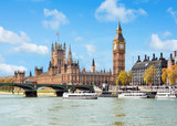 Fototapeta Londyn - Houses of Parliament and Big Ben, London, United Kingdom