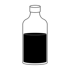 Canvas Print - Milk bottle isolated vector illustration graphic design