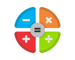 Sticker - math symbol mathematics math mathematical accounting image vector icon logo