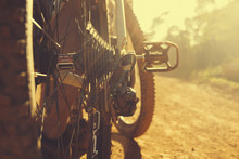 Rear Wheel Cassette And Chain In A Mountain Bike. Royalty High Quality Free Stock Image Of Bicycle Parts Rear Wheel Brake Disc Cassette Fragment Frame. Close Up Detailed View