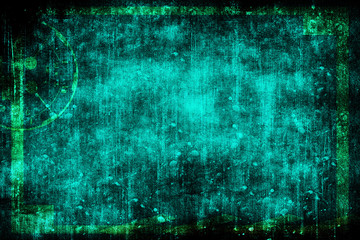 Wall Mural - Abstract grunge futuristic cyber technology background. Sci-fi circuit design. Print on old grungy surface. Grunge frame. 
Futuristic technology design. Cyber punk backdrop