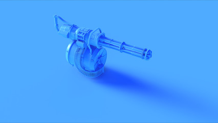 Wall Mural - Blue Mini Gun 3d illustration 3d render