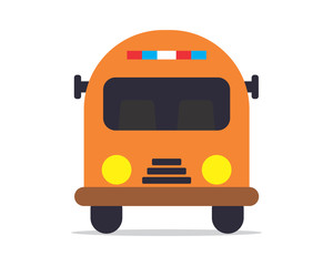 Canvas Print - yellow bus school image vector icon logo