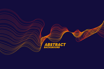 Bright poster with dynamic waves. Vector illustration