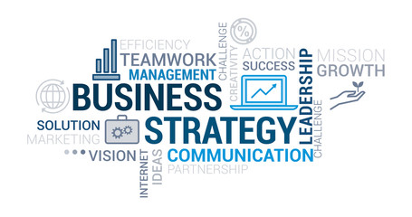 Wall Mural - business, management and finance tag cloud