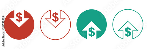 Fotomural cost reduction icons for web design