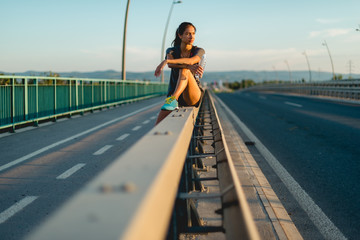 Wall Mural - Enjoying the sun after workout