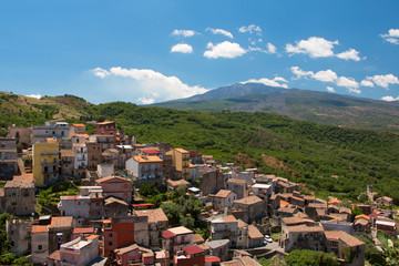 Sticker -  Italy, Sicily. Castiglione di Sicilia