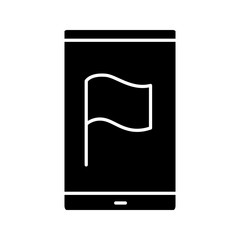 Poster - Smartphone screen with flag glyph icon