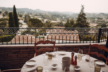 Restaurant on the open terrace