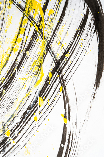 Fotografia, Obraz  Japanese calligraphy and water paint on Japanese paper