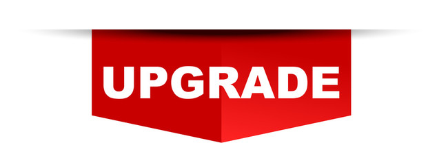 red vector banner upgrade