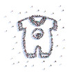 © tai111 - A lot of people form baby clothes, icon . 3d rendering.