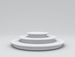 © masterzphotofo - Blank white podium isolated on grey background with shadow 3D rendering