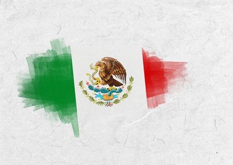 Canvas Print - Composite image of mexico national flag