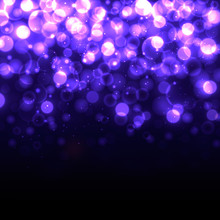 Bokeh Purple Light Background. Vector Illustration.