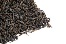 Black Tea Loose Dried Tea Leaves. Isolated On White Background