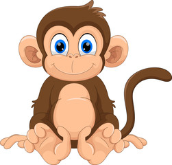 Cute monkey cartoon