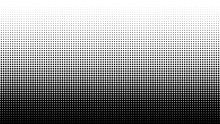 Gradient Halftone. Abstract Halftone Background. Vector Illustration. Black Circles.