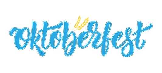 Oktoberfest. Lettering logo design for German beer festival Oktoberfest