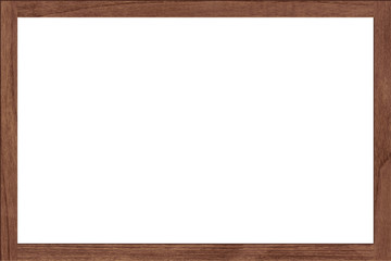 Wooden blank photo frame with empty space