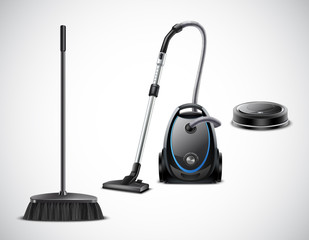 Sticker - Vacuum Cleaner Evolution Realistic Illustration