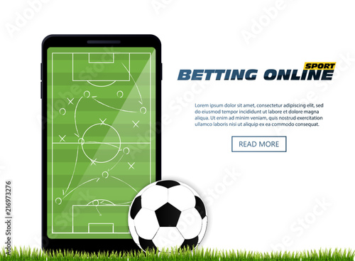 Concept For Web Banner Sports Betting Statistics Flat Design