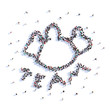 © tai111 - A lot of people form team, icon . 3d rendering.
