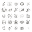 © tettygreen - Rock and Roll line icon set