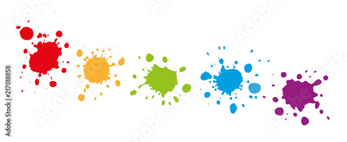 Bunte Farbkleckse Farbspritzer und splashes